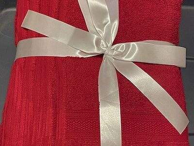 Color Connection Cotton Bath Towel Set, 8 Pieces Red