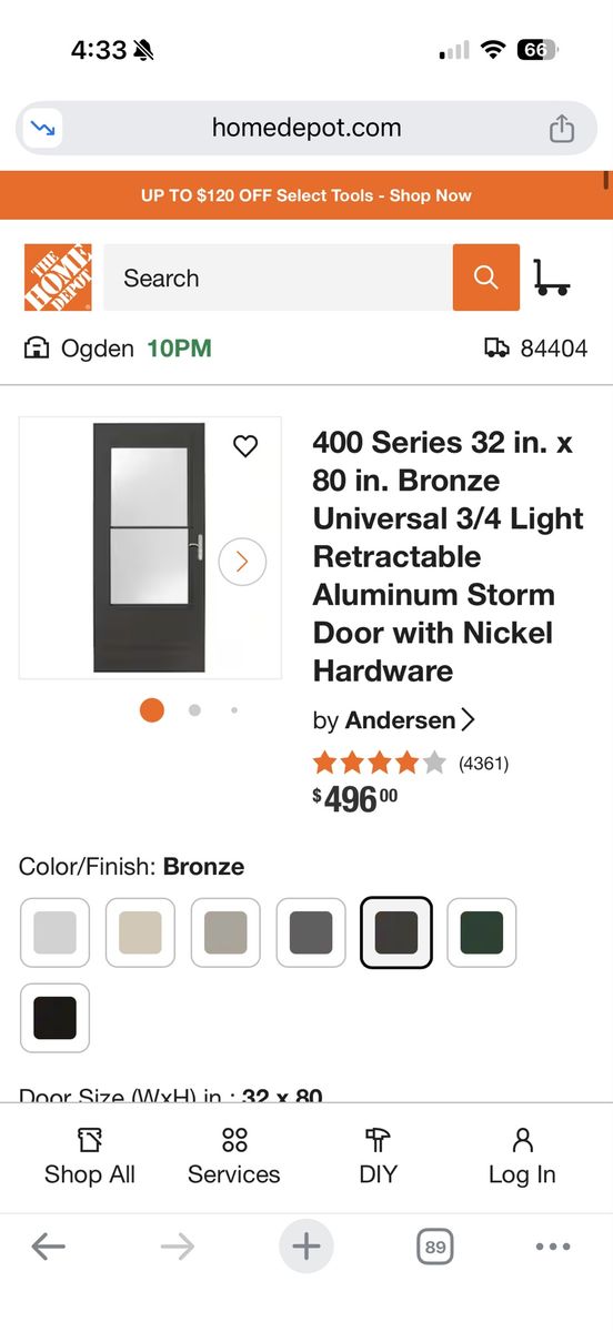 Brand new storm door