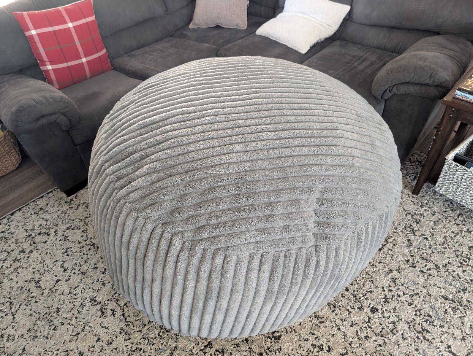 Large Costco Foam Bean Bag / Lounger – 50” – Great for Super Bowl Seating