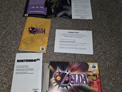 Majora's mask collectors edition box, manual and inserts only.