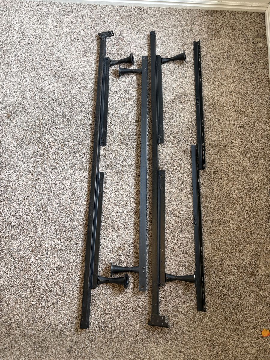 King Size Metal Bed Frame – Heavy Duty Adjustable Rails & Support Bars
