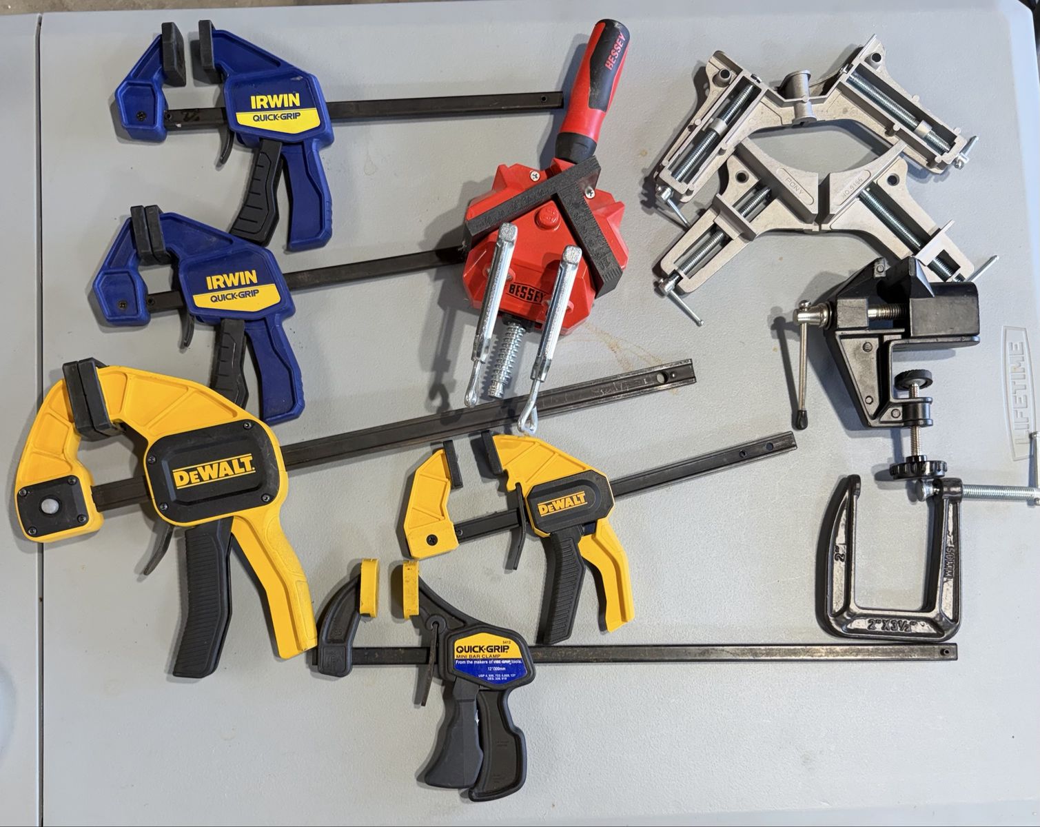 Assorted Woodworking Clamps Lot - Irwin, DeWalt, Bessey, Pony