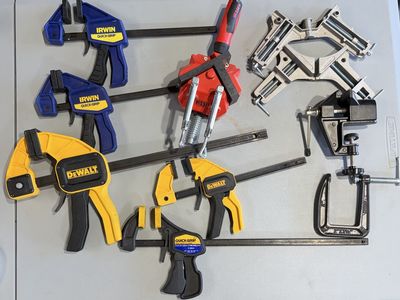 Assorted Woodworking Clamps Lot - Irwin, DeWalt, Bessey, Pony
