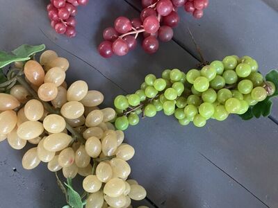 Lot Of 3 Vintage Faux Grapes Realistic Fruit Decor