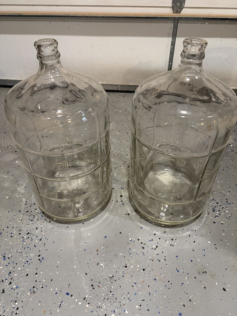 2x Large 5 Gallon Glass Carboys Demijohns for Winemaking Brewing Fermentation