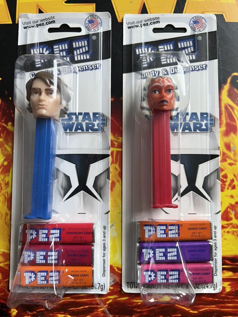 Star Wars Clone Wars PEZ Anakin and Ahsoka 2008