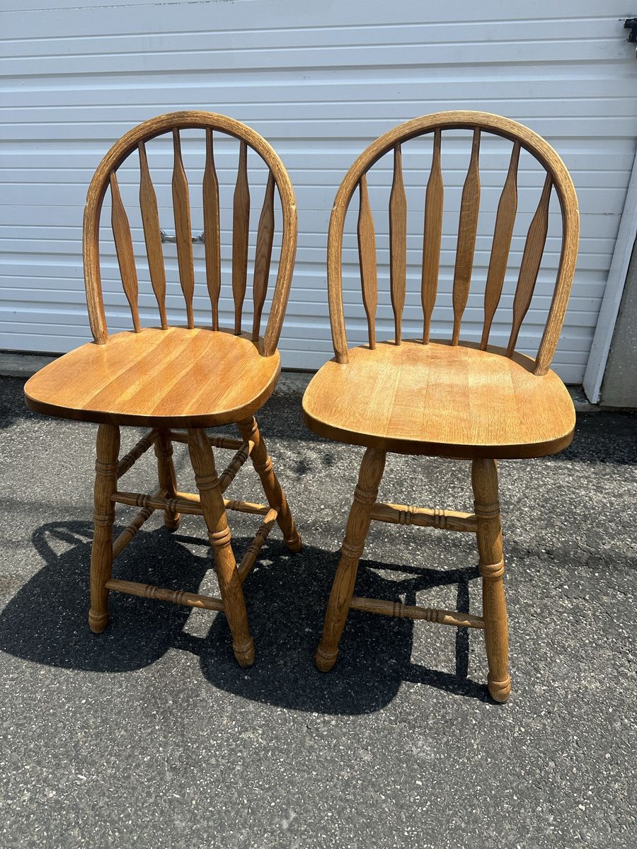 Pair Of Windsor Swivel Barstools