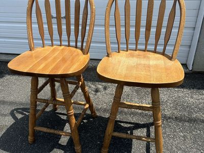 Pair Of Windsor Swivel Barstools