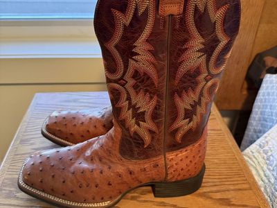 Ariat Quantum Classic Ostrich Boot size 10.5D