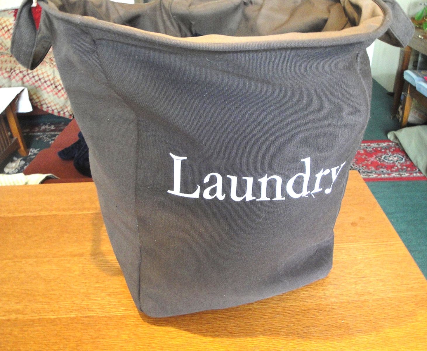 Large Brown Laundry Basket/Bag