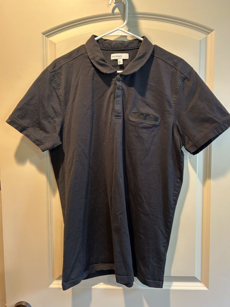 Calibrate Black Mens Size Large Polo