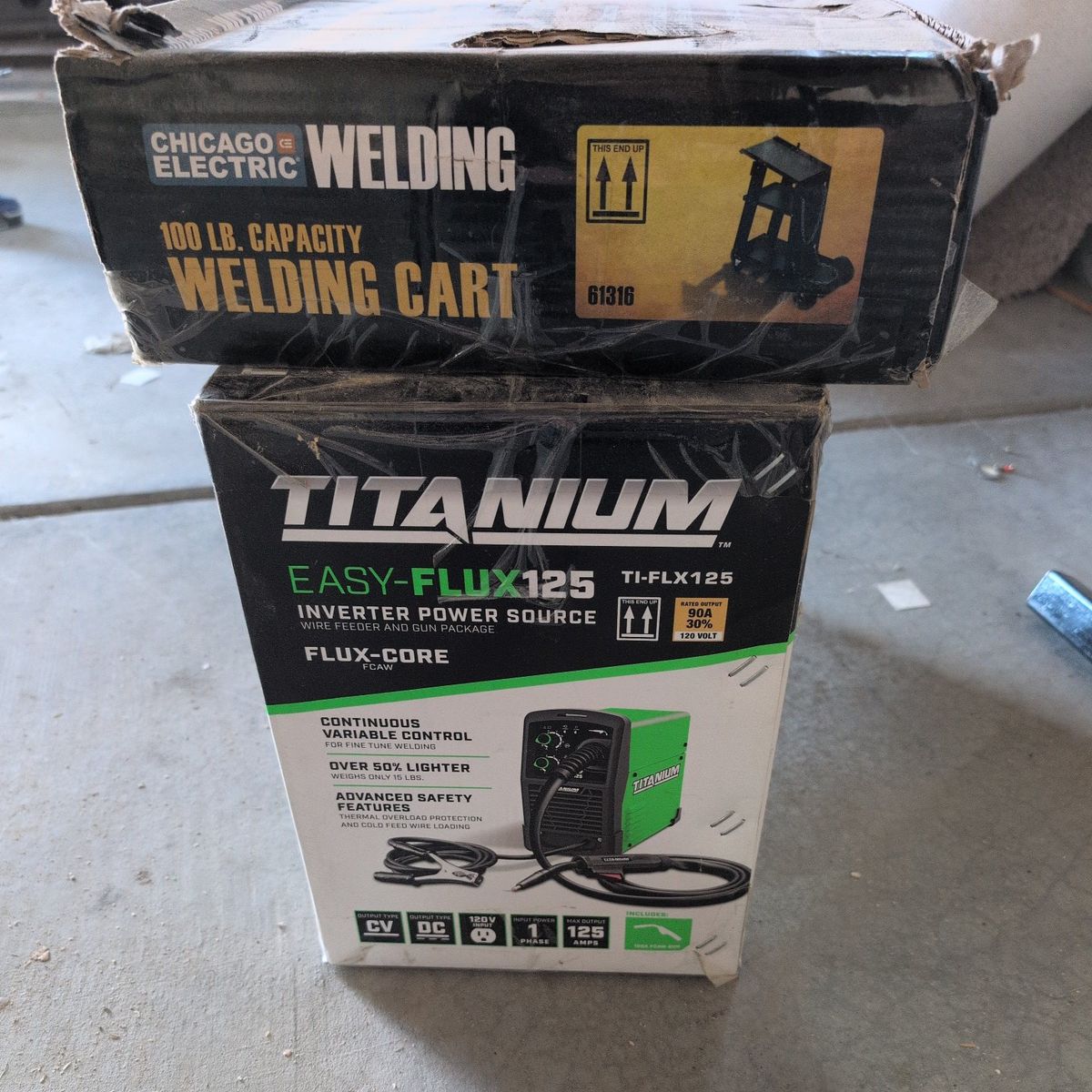 Titanium Easy-Flix 125 welder with cart