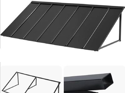 Vevor Black Metal Awning 80" X 36"