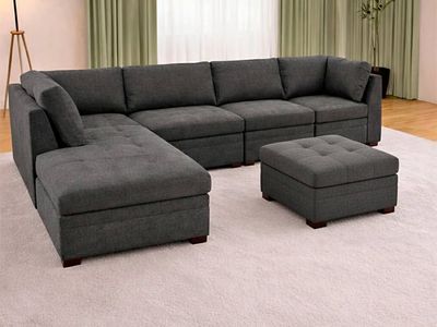 THOMASVILLE Tisdale Modular Sectional with Storage Ottoman - DELIVERY AVAILABLE