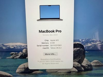 Apple MacBook Pro 14-inch (Nov 2023) M3 Chip 8GB Memory