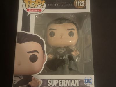 Funko Pop! Movies: Zack Snyder's Justice League - Superman (Black Suit) #1123 Vinyl Figure