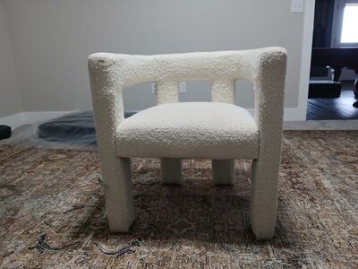 Gwen Modern Luxury Jacquard Fabric Upholstered Sculpture Armchair