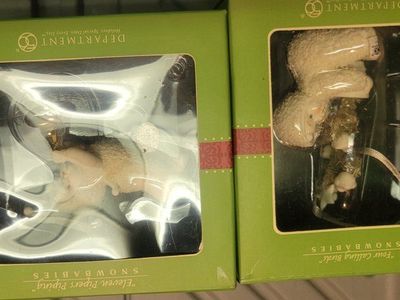 Department 56 Snowbabies Ornaments Lot Four Calling Birds Eleven Pipers Piping