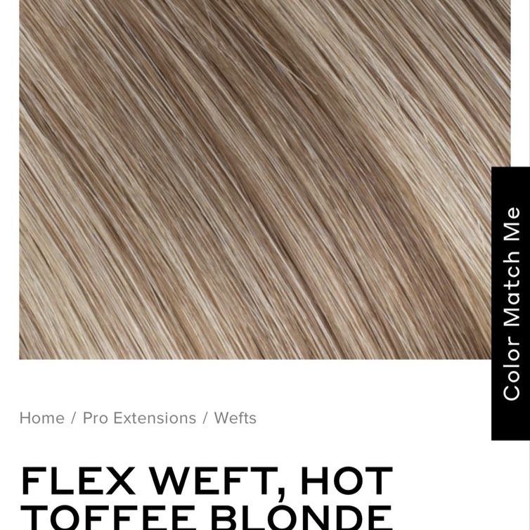 New. BELLAMI Flex Weft Hair Extensions - Hot Toffee Blonde #6/18 Highlight 120 G