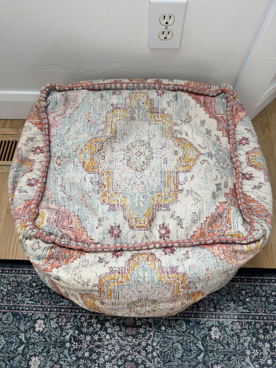 World Market floor pouf