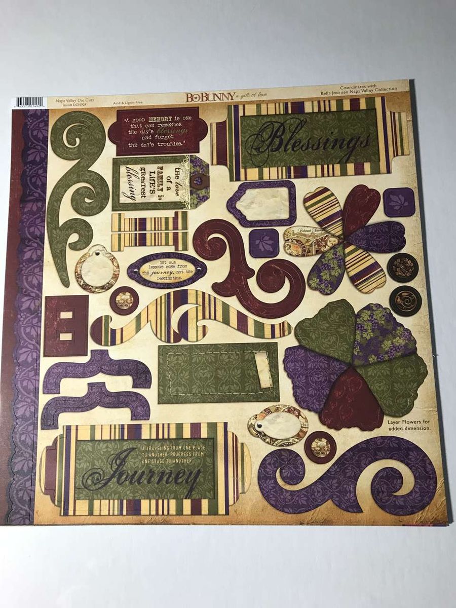 Bo Bunny A Gift Of Love 12”x12” Cardstock and Die Cuts Lot, New Plus other Brands