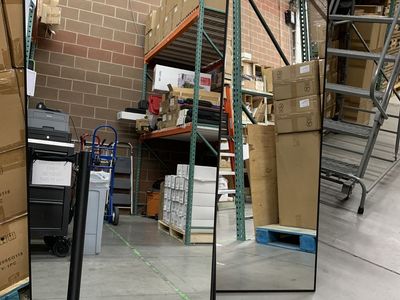 LuxHomez 32 in. W. x 71.2 in. H Modern Rectangle Aluminum Alloy Full Length Mirror Black Wall Mirror/Floor Mirror