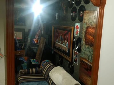 Mirror 44" x 30" Thick Mirror with oak wood frame