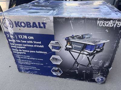 KOBALT 7in Bench Tile Saw with Stand not brand new but in good condition
