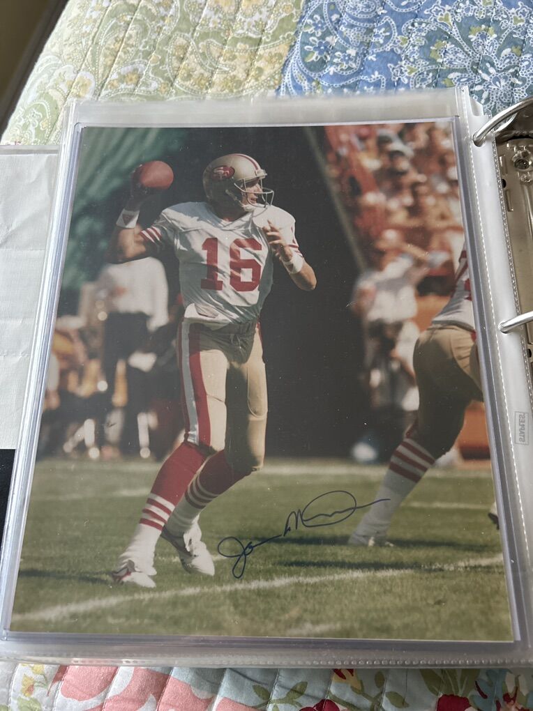 Joe Montana Autograph 8x10 49ers Football Auto NFL