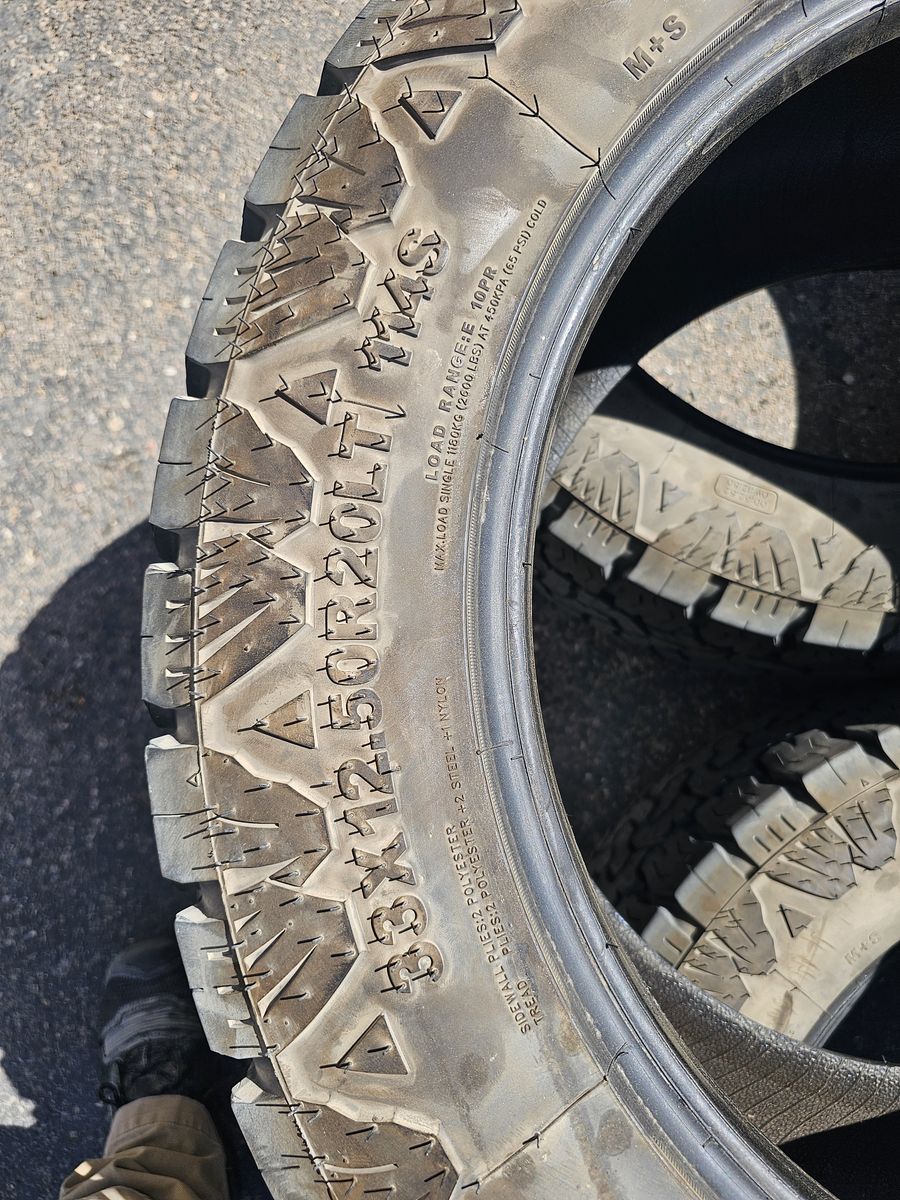 All terrain amp truck tires 33/12.5/r20