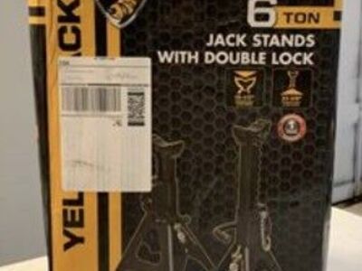 6 Ton Jack stands with Double Locking & Large Foot Base