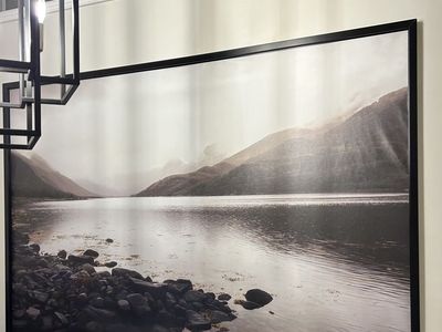 79" x 55" Landscape print on canvas, framed