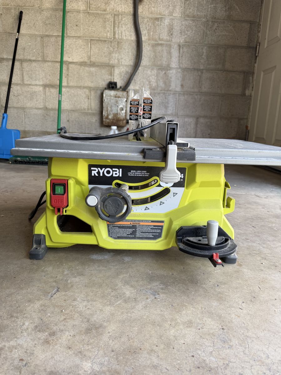 Ryobi 8 1/4” table saw.