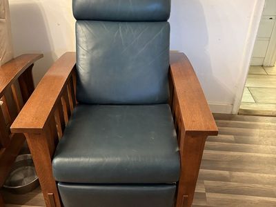 Gorgeous solid wood and leather recliners