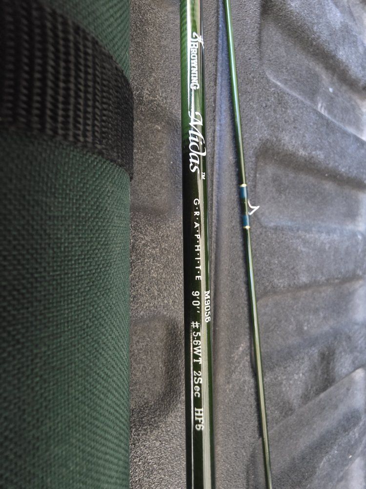 2 fly rods with reels and double case