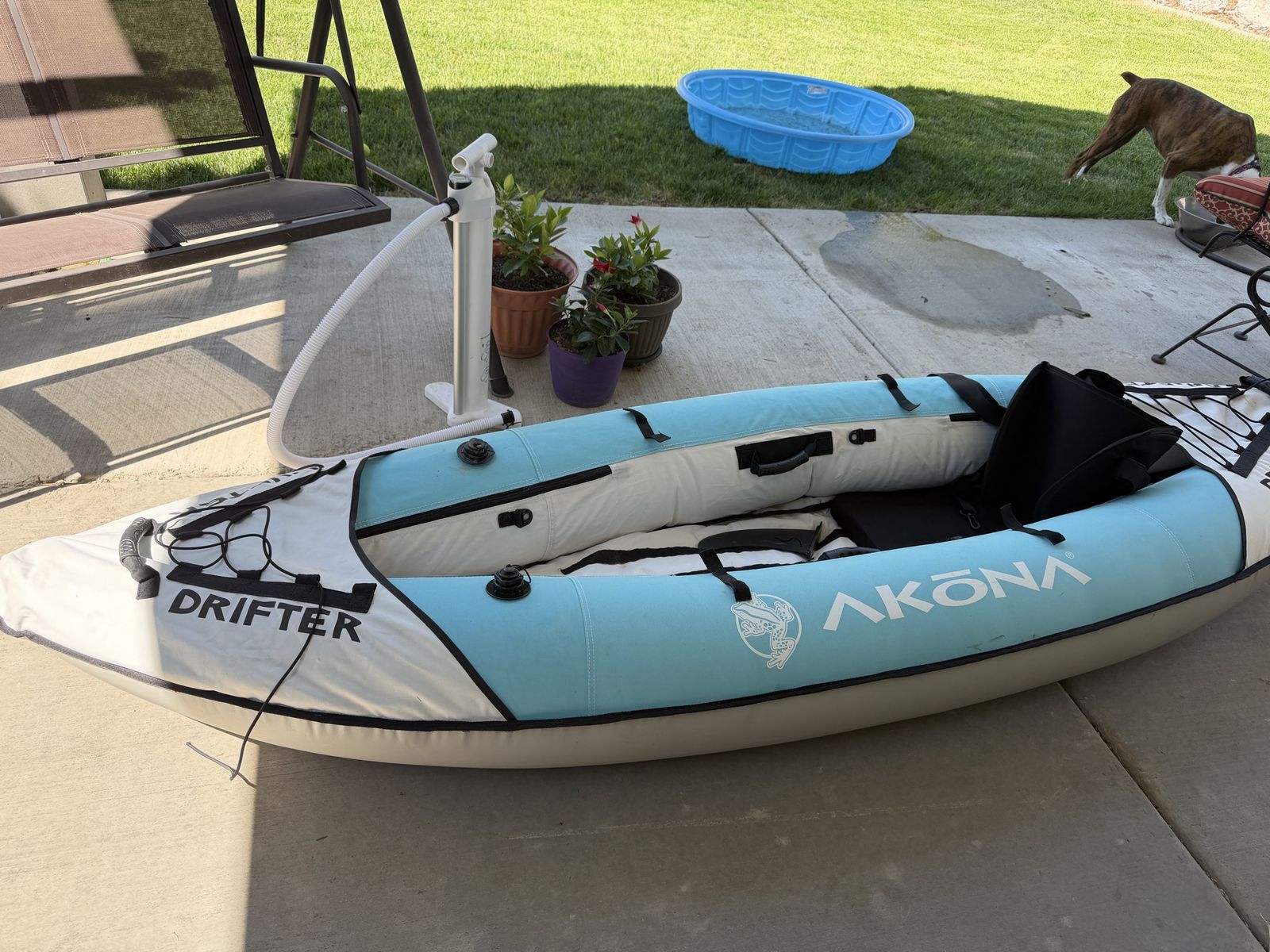 Akona Drifter Inflatable Kayak with Pump and Seat