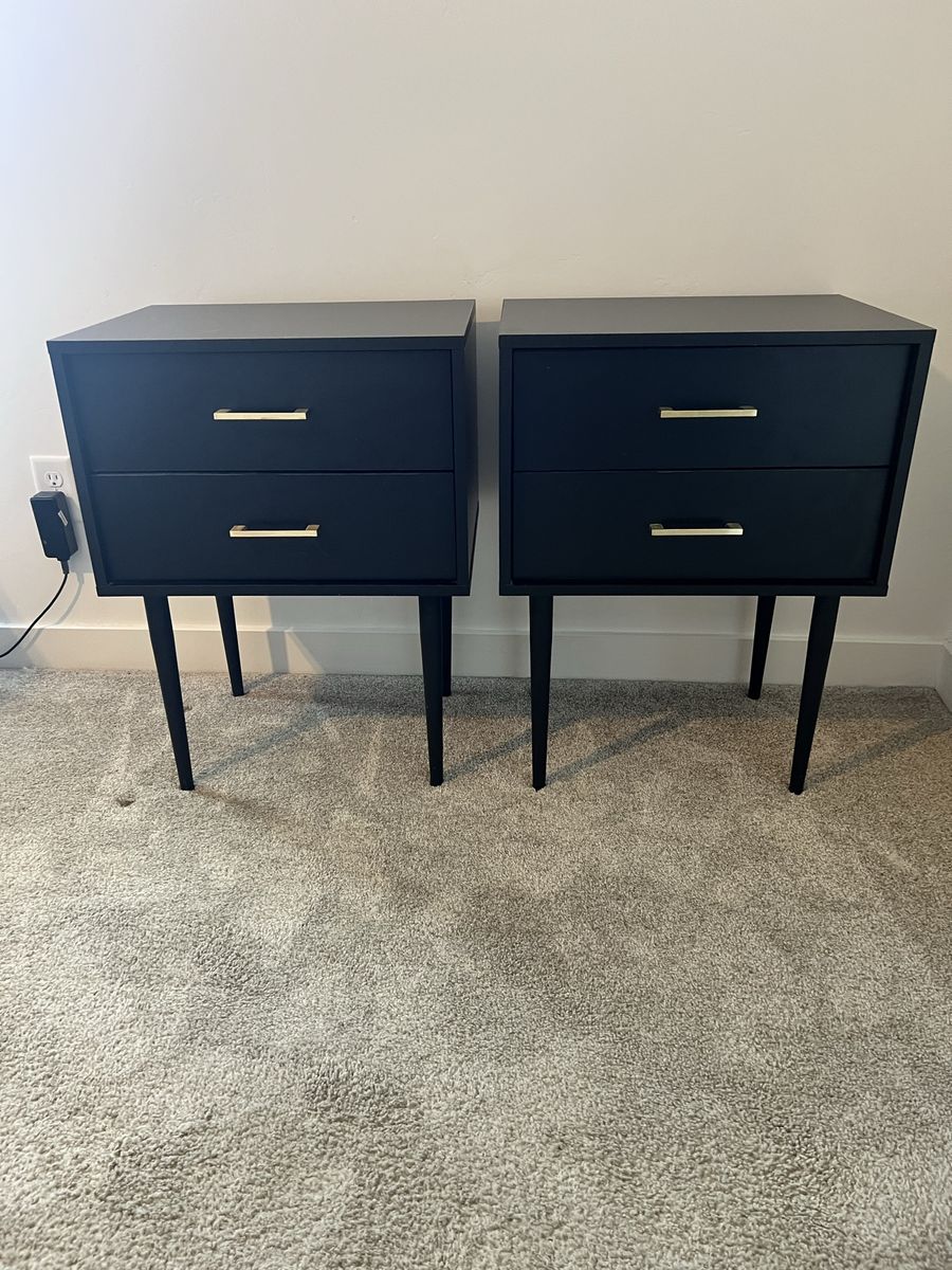 *Marked Down* Black Nightstands Set of 2