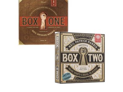 Theory11 Neil Patrick Harris BOX ONE & BOX TWO Puzzle Game Bundle - Ages 14+