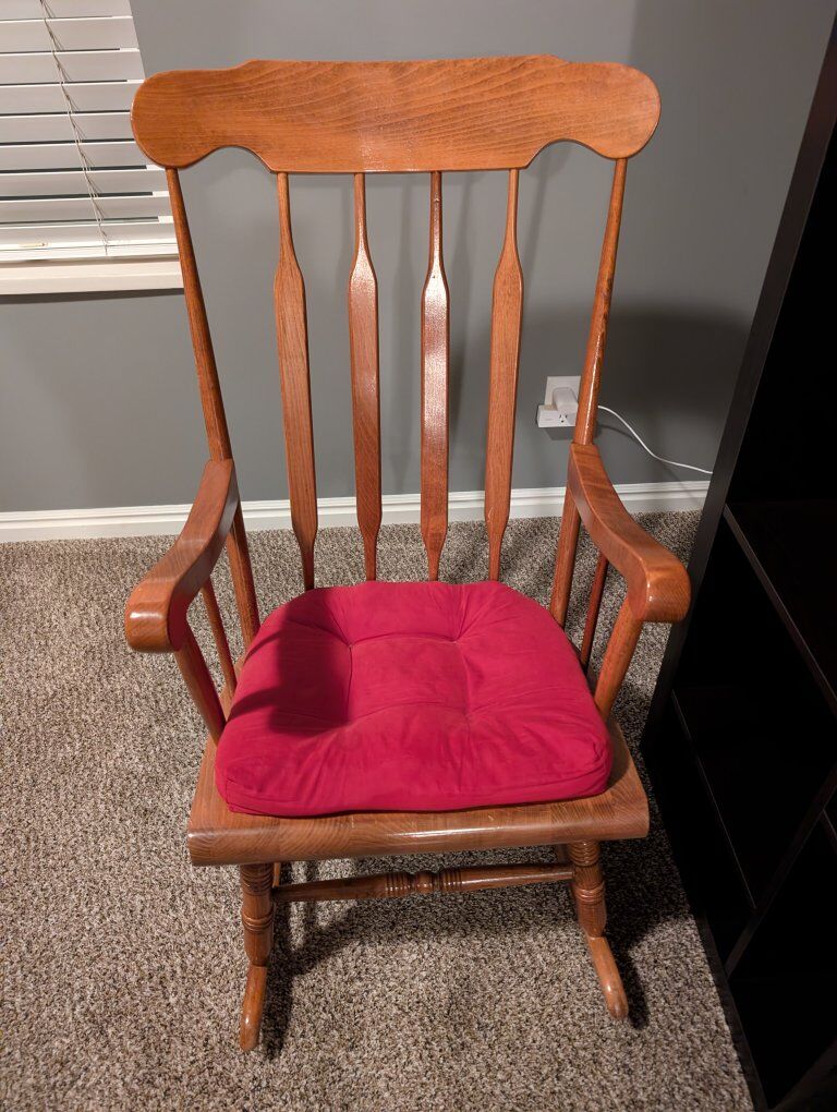 Wood Rocking Chair w/ cushion