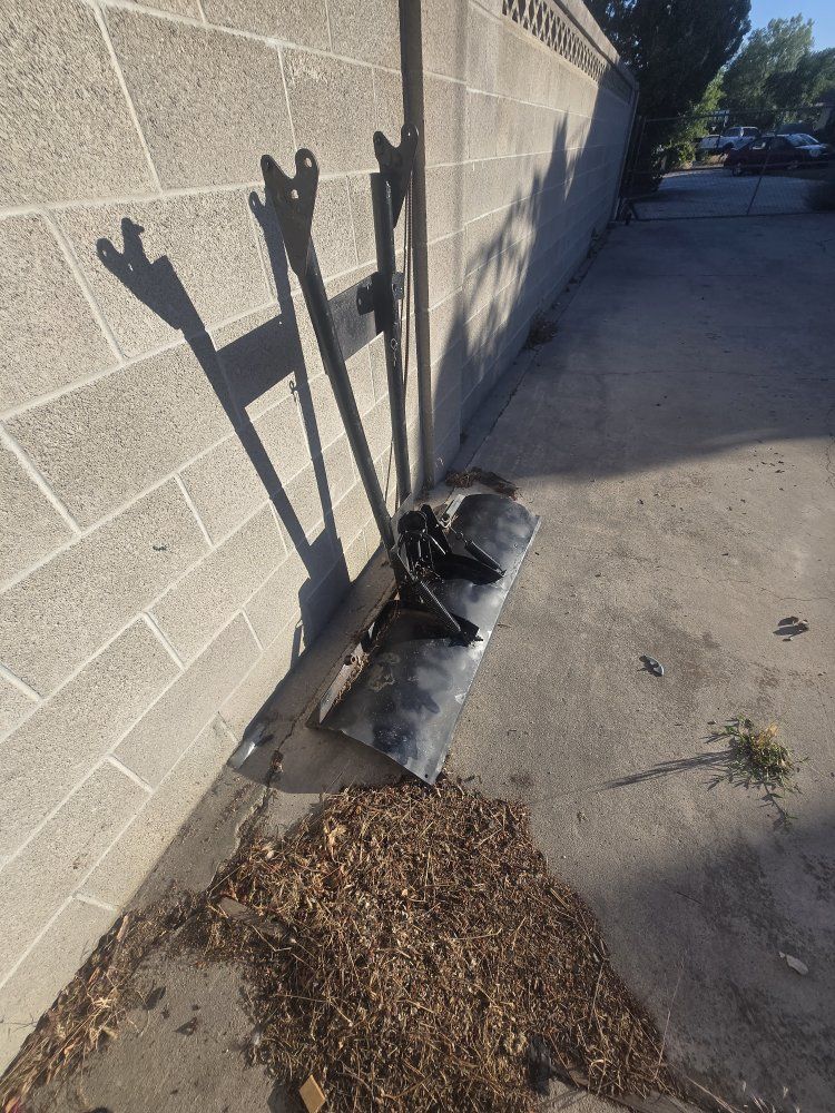 Black Heavy-Duty Plow Attachment for ATV/UTV - Used Condition