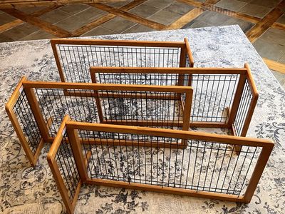 Wooden Pet Gate Playpen - Configurable, Freestanding Barrier for Dogs & Small Animals