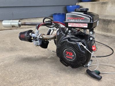 Predator 79cc Gasoline Engine with Upgraded Carburetor, Exhaust, Clutch