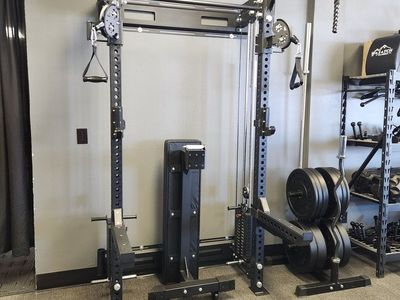 Wall Mount Functional Cable / Squat Rack + BENCH!