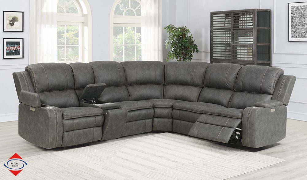 BRAND NEW! Power Motion gray sectional