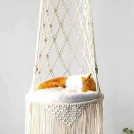 Macramé Hanging Cat Hammock / Cat Swing – NEW