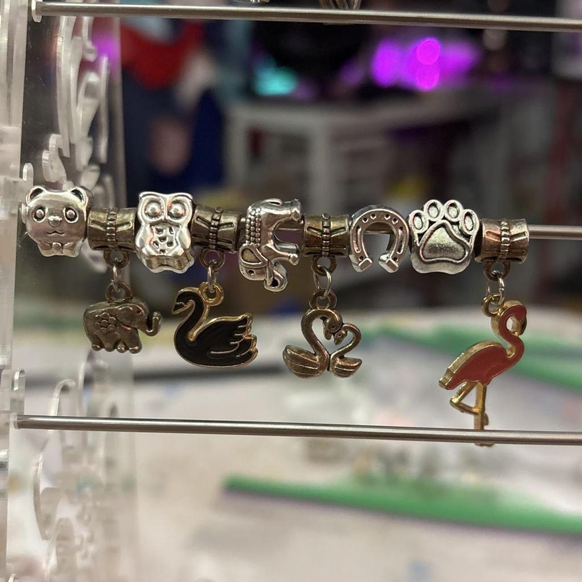Assorted Animal Charm Bracelet Beads for DIY Jewelry Crafting - Silver & Gold Tones