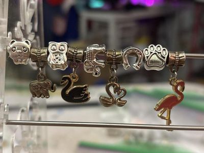 Assorted Animal Charm Bracelet Beads for DIY Jewelry Crafting - Silver & Gold Tones