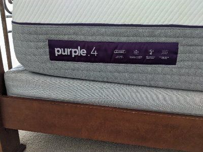 Purple 4 King Size Mattress & Solid Flat Foundation