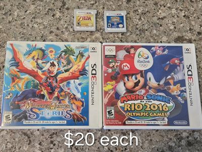 Nintendo 3ds games $20 each including Zelda Ocarina of Time! trades considered!