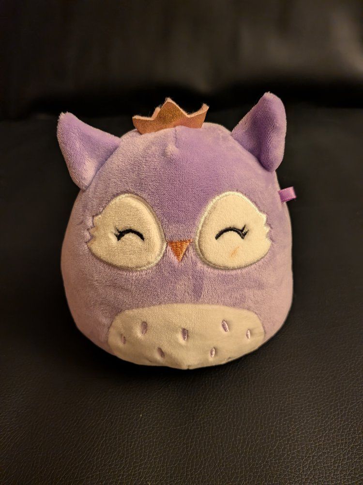 Squishmallows Purple Owl with Gold Crown Plush Stuffed Animal